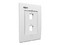 Placa de Pared Nexxt Solutions, 2 Puertos para conectores tipo keystone, color blanco.