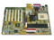 T. Madre Albatron KX400+PRO ChipSet VIA KT333, 
Soporta hasta: AMD Athlon™/Athlon™XP, 
Integrado: Audio 6 canales, IDE: ATA-100/133, 
Memoria: 3x DDR DIMM DDR400/DDR333/PC2100, 3Gb Max, 
Diseño: ATX Completo, Ptos. 1x AGP, 6x PCI, 1x CNR