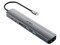 HUB USB Acteck Gatex Dock HD785 de 8 Puertos, USB Tipo C a 2 Puertos USB Tipo C, Lector de Tarjetas TF, Lector de Tarjetas SD, 1 Puerto Ethernet, 1 Puerto HDMI, 2 Puertos USB Tipo A 3.0. Color Gris.