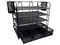 Organizador Nextep NE-169X de Malla Metálica, 5 Niveles para Documentos, Con Cajón y Portalápices. Color Negro.