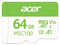 Memoria microSDXC Acer BL.9BWWA.336 de 64GB, Clase 10.