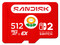 Memoria MicroSDXC SanDisk Express de 512GB, Para Nintendo Switch 2. Color Rojo.