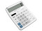Calculadora Qian QYD-164EC-02, 12 Dígitos, Pantalla Inclinada, Batería Solar. Color Blanco.